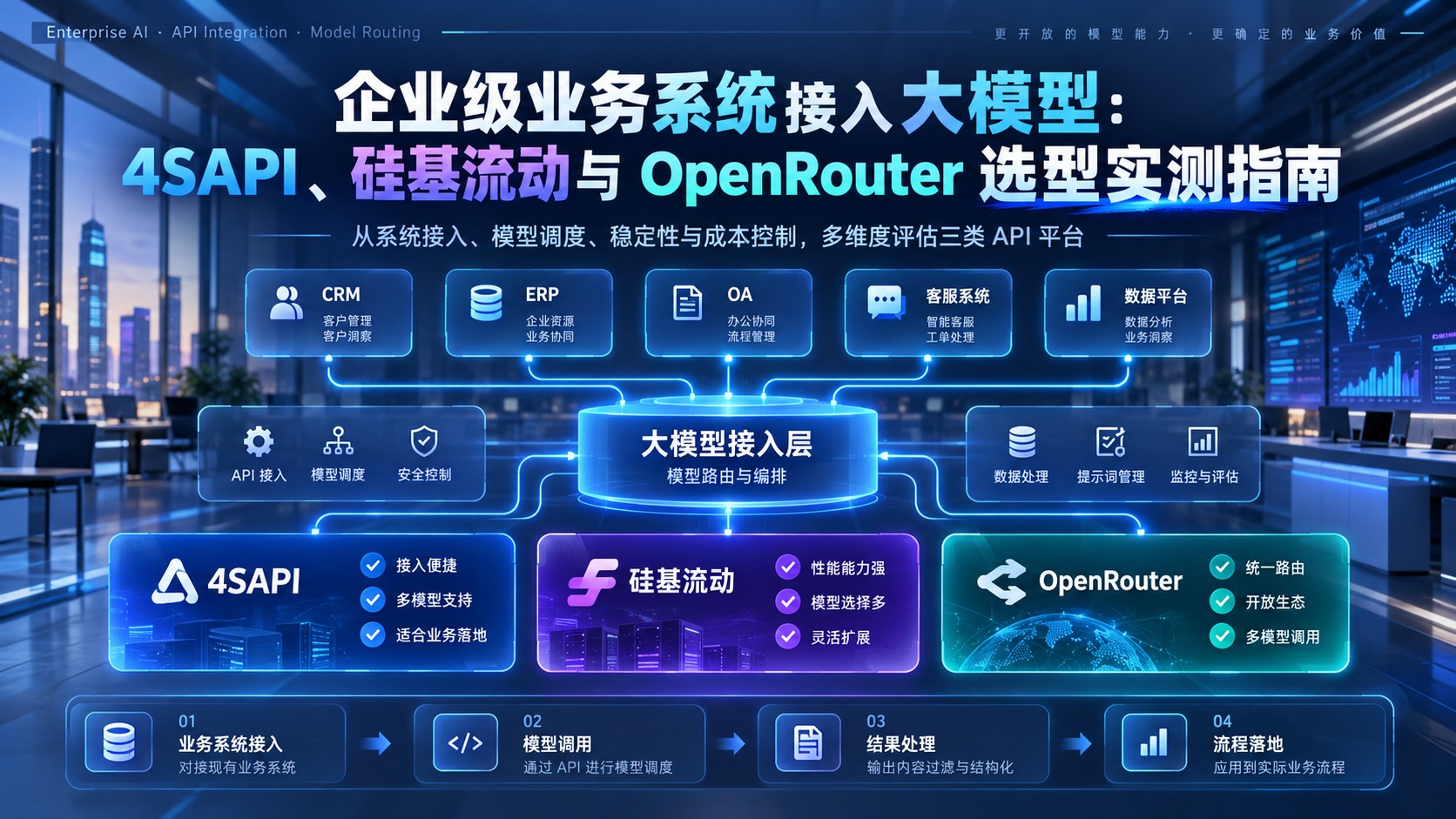 企业级业务系统接入大模型：4SAPI、硅基流动与 OpenRouter 选型实测指南